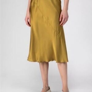 ATM Anthony Thomas Melillo Mustard/ Gold Silk Slip Skirt